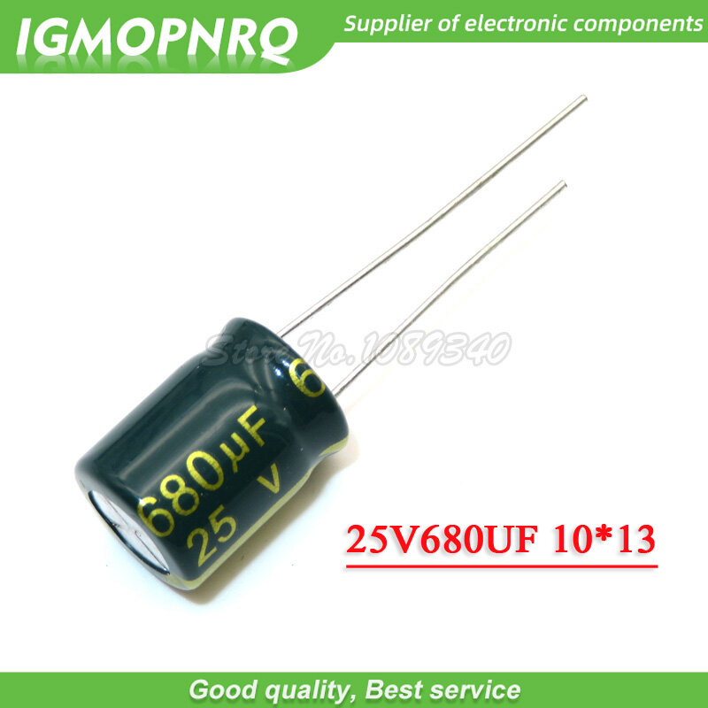 20PCS 25V680UF 10X13 680UF 25V 10*13 อลูมิเนียม electrolytic capacitor