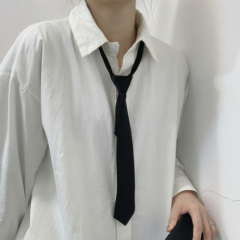 Unisex Ties Retro Silky Narrow Neck Tie Slim Smooth Women's Bow Tie Korean Style Simple Elegant All-match Trendy Tie 2022 New