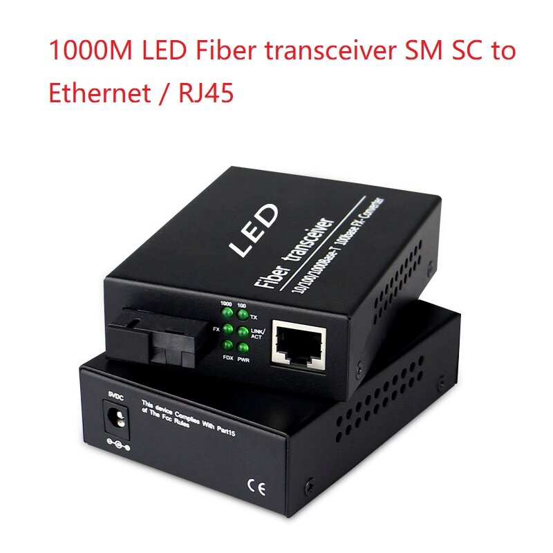 Ricetrasmettitore speciale 1 Pair LED 1000M SM per schermo a colori LED convertitore multimediale Ethernet ricetrasmettitore ottico extender Ethernet 20KM