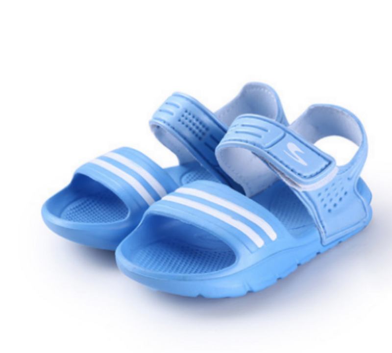Новинка, 1 пара, повседневная детская обувь для мальчиков, летние пляжные сандалии на плоской подошве с закрытым носком