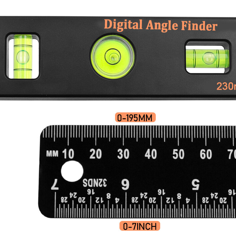 4in1 قياس زاوية 0-999.95 درجة أداة رقمية زاوية الميل الرقمية الإلكترونية مقياس الزوايا زاوية الكاشف مستوى حاكم