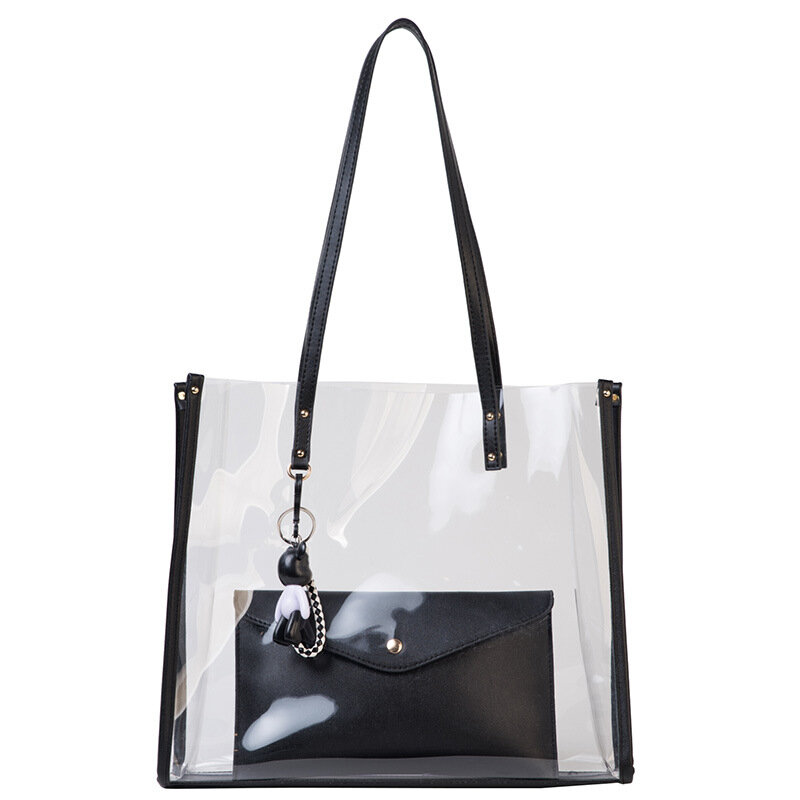 Женская сумка-тоут, вместительная, прозрачная, для пляжа, путешествий, XA70E, лето 2021