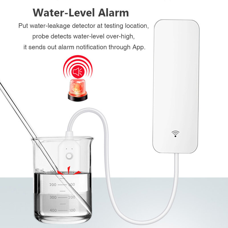AVATTO-Sensor de fugas de agua Tuya WiFi, Detector de fugas de agua, alertas de notificación de aplicaciones Smartlife, alarma de fugas de inundación de agua, seguridad del hogar