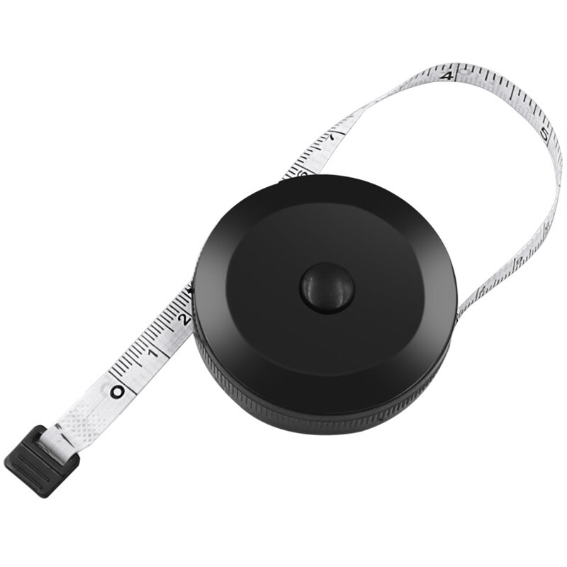 1.5m 60inch Black Double Sided Measuring Tape Auto Retractable Tools ABS Flexible Sewing Mini Measuring Tape