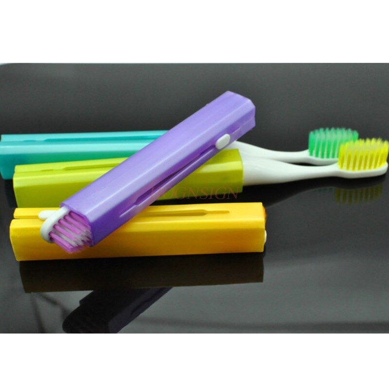 Brosse à dents de voyage Portable, brosse à dents à cheveux doux et fins pour hommes et femmes, brosse à dents rétractable pliable