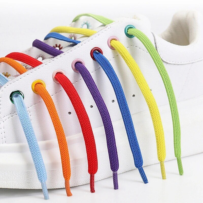 Lacets de chaussures élastiques pour adultes et enfants, taille unique, 1 paire