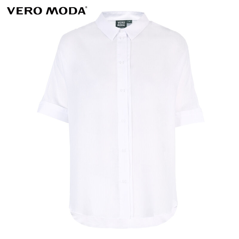 Camiseta de mangas con coderas y cuello vuelto a rayas de Vero Moda Para Mujer | 31926W522