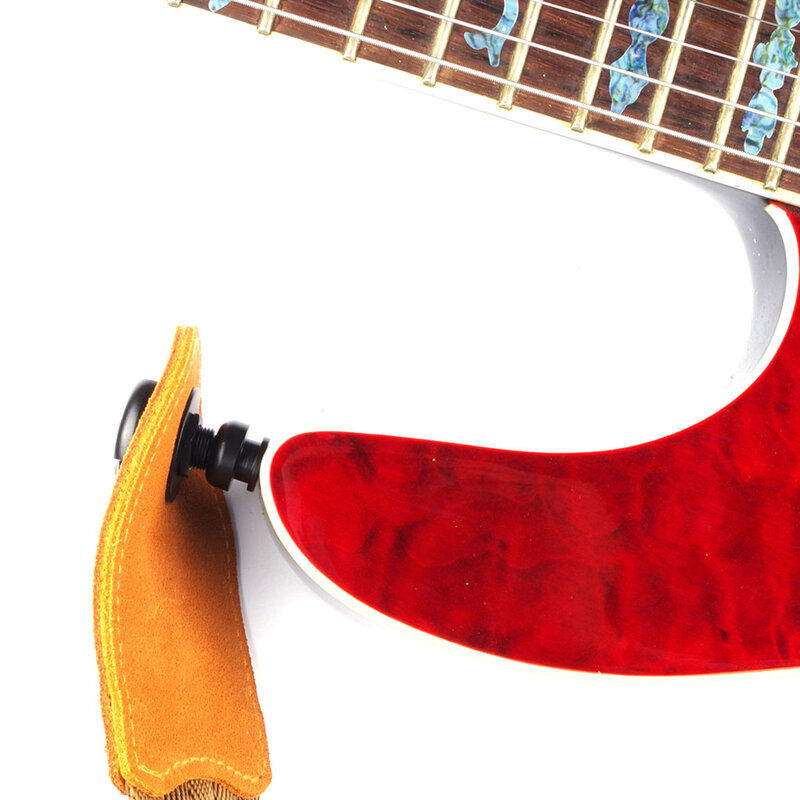 Guitar strap pins, cobre liga, guitarra strap mount, cabeça chata, botões acessórios, 1 par