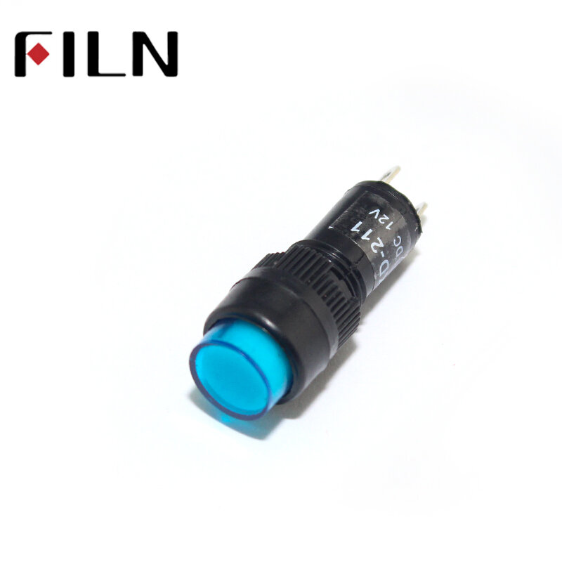 Lâmpada led de indicação sinal lâmpada embutida 12mm furo elétrico indicador 110v 220v 380v