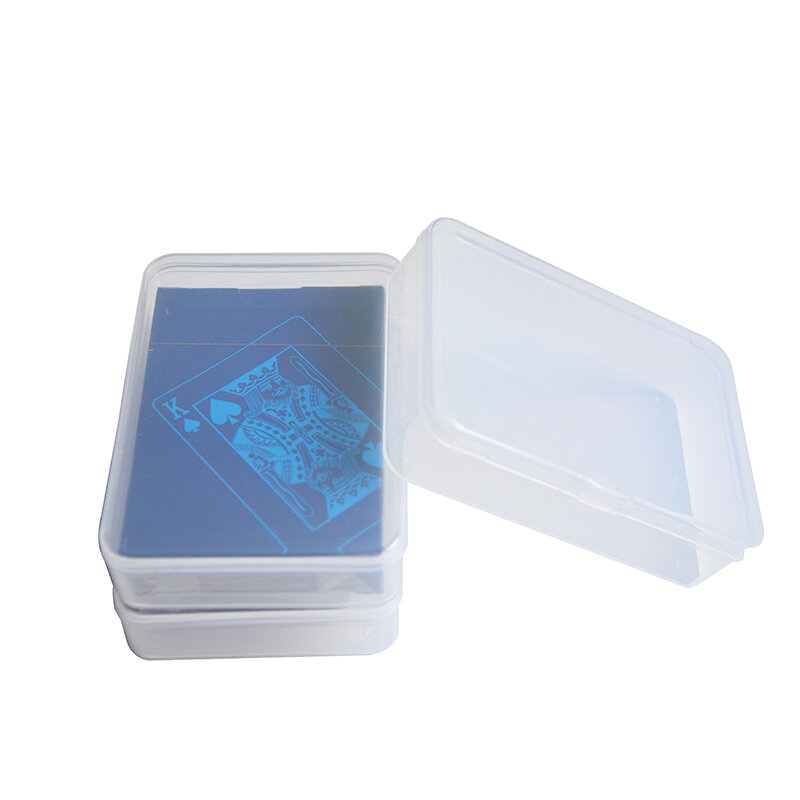 Caja transparente para cartas de juego, contenedor de almacenamiento de joyas, juego de mesa, caja de plástico transparente, 1 pieza, 10x7Cm