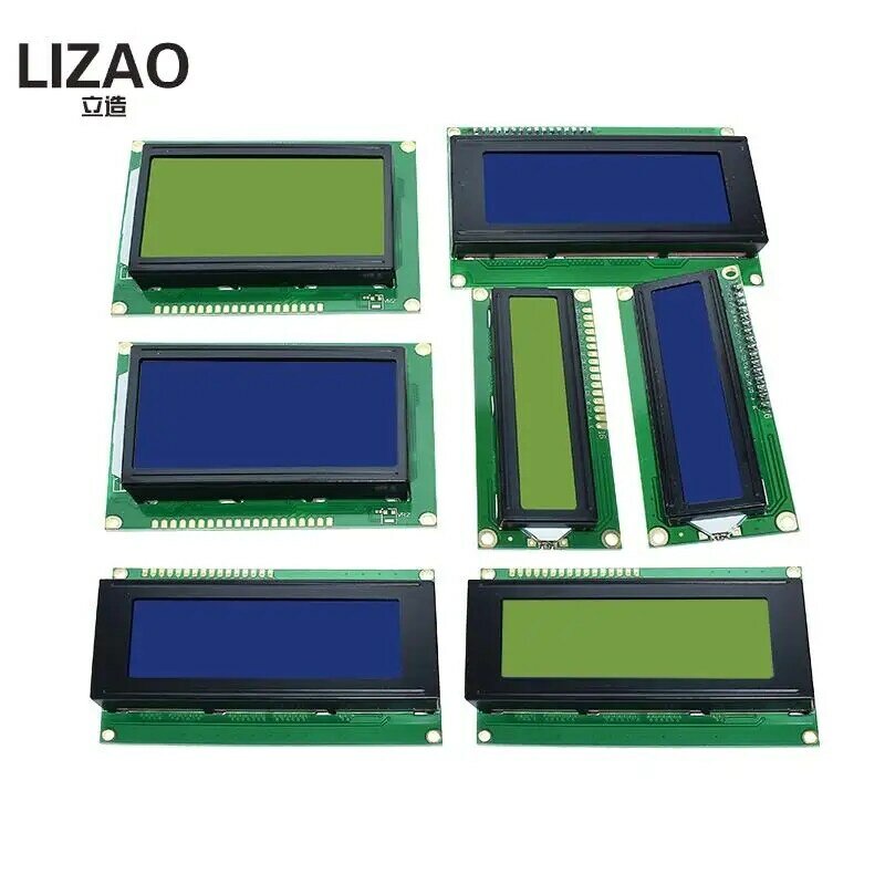 LCD1602 LCD 1602 2004 12864 وحدة الأزرق شاشة خضراء 16x2 20X4 الطابع وحدة عرض إل سي دي HD44780 تحكم الأزرق الأسود ضوء