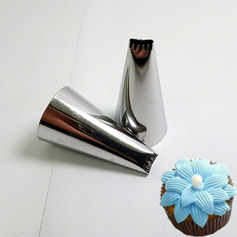 1pc Large Size Stainless Steel Cream Cupcake Nozzle Cake Tool Decoration Piping Cream Icing Tool Nozzle Tips Kitchen Baking Tool