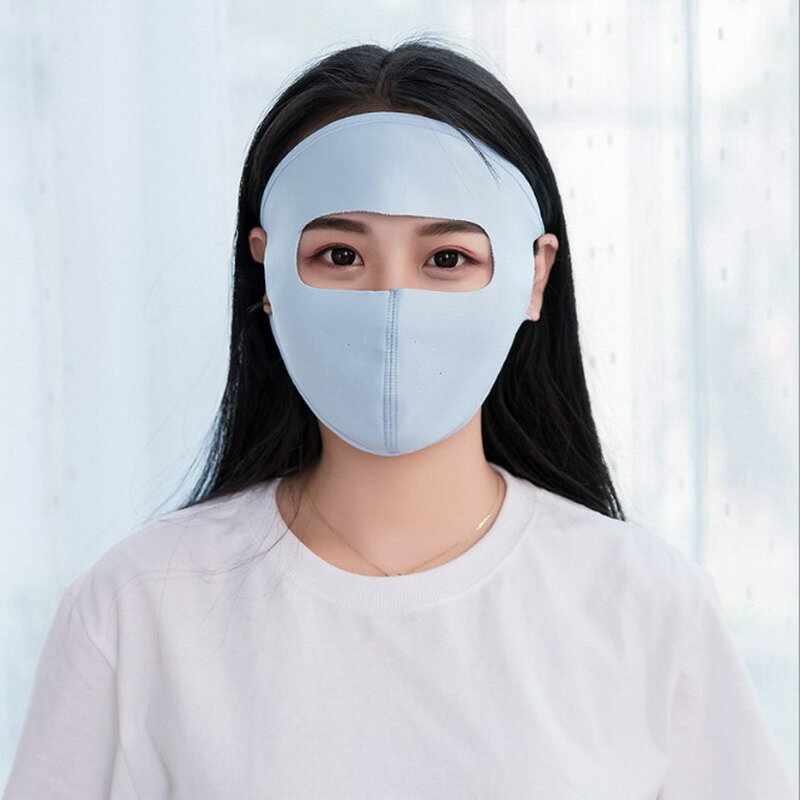 Protetor solar fino de seda para verão, máscara protetora respirável lavável com alça para orelha