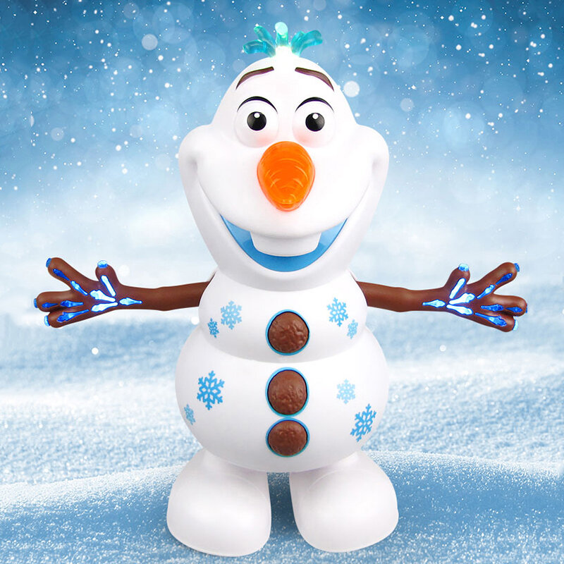 Film chaud Olaf PVC figurines jouets électrique danse neige lumière Concert chantant main danse Machine bonhomme de neige cadeaux de noël