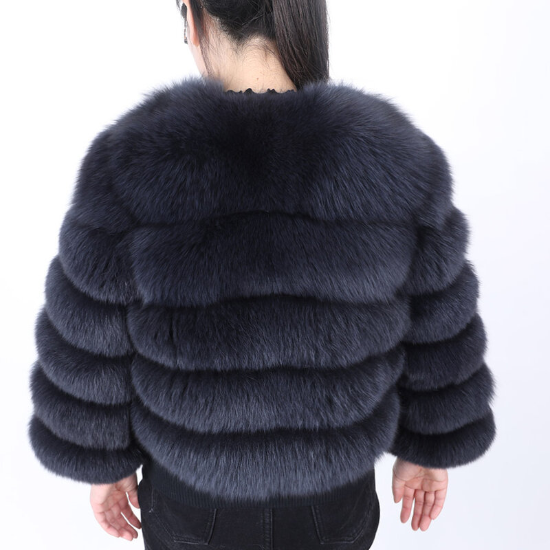 MAOMAOKONG-معطف فرو الثعلب الحقيقي الطبيعي للنساء ، سترة الشتاء فروي ، السترات الجلدية القصيرة ، البيج والكاكي ، ملابس الإناث ، الفاخرة ، 2024