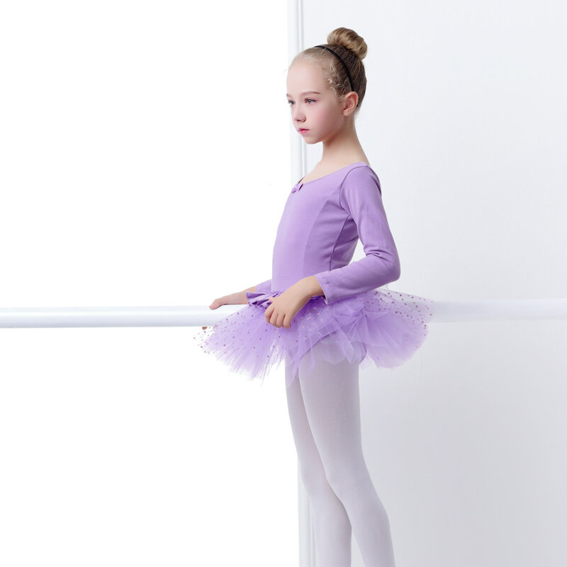 Meisjes Ballet Tutu Jurk Ruffle Trim Dot Tule Jurk Kinderen Prinses Jurk Koreaanse Gaas Rok Volledige Katoen Meisjes Pluizige Jurk