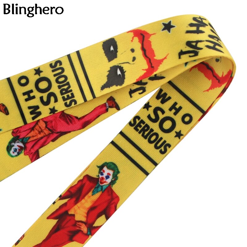 Blinghero Horror Clown Lanyard for Keys Whistles USB Camera Cool Phone Neck Strap ID Badge Holder Ghost Print Hang Rope BH0617