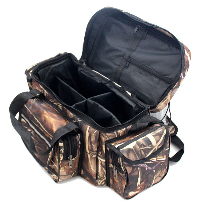 Large Capacity Fishing Tackle Bag Waterproof Fishing Tackle Storage Bag Case Outdoor Travel Hunting Shoulder Bag Fishing Bags