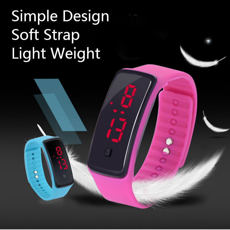 SAILWIND Sport Watch mężczyźni kobiety moda wodoodporna LED Luminous zegarki elektroniczne pasek z miękkiego silikonu zegarek na bransolecie mężczyzn