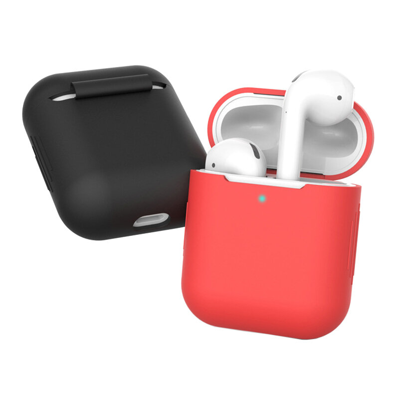 애플 에어팟용 실리콘 케이스 보호 커버, 1/2 이어폰 소프트 TPU 커버, 에어팟 미포함