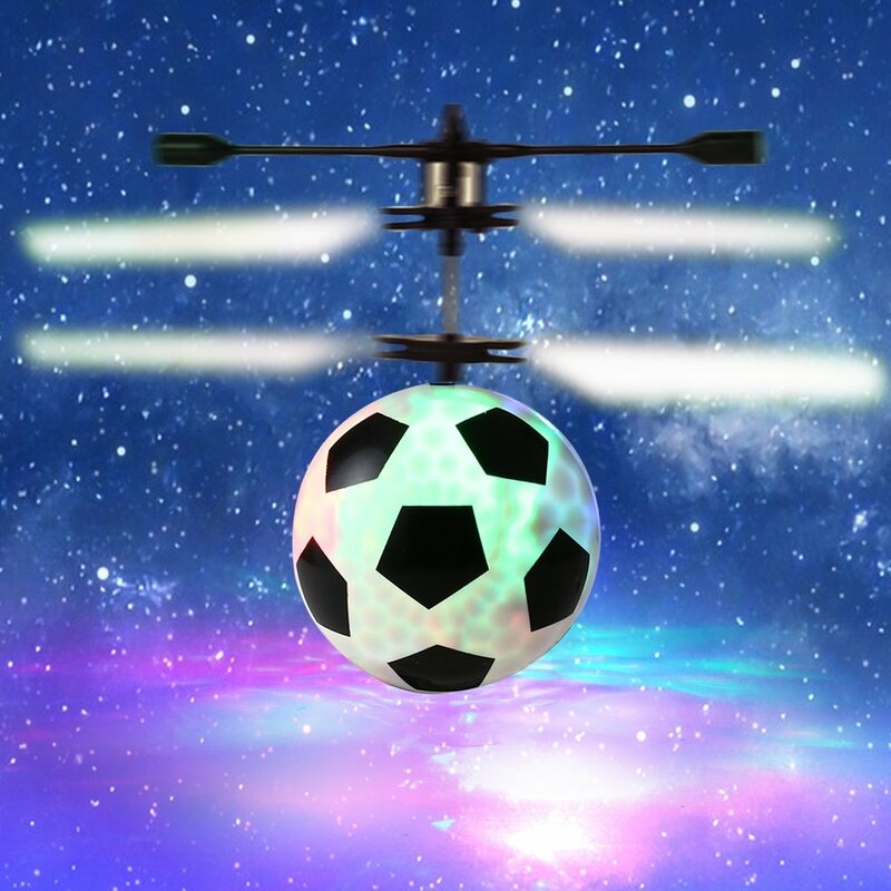 Lumière infrarouge Induction volant Flash Disco magique LED Football scène lampe hélicoptère enfants jouet cadeau pour les enfants