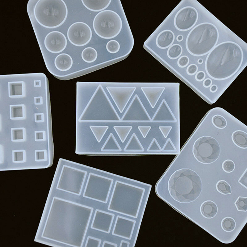 SNASAN śliczne koraliki Cube trójkąt silikonowe formy do biżuterii kolczyki tworzenie wisiorów żywica żywica epoksydowa UV formy rzemiosło narzędzie do majsterkowania