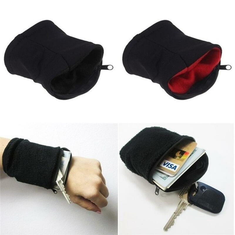Sports Outdoor Multi-Function Wrist Bag Zipper Woolsack Travel Pouch Gym Bike Wallet Outdoor Camping Tools Portable Card Case