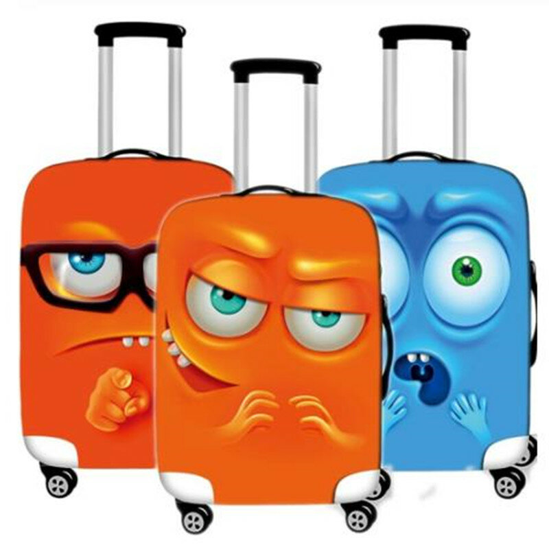 Capa de bagagem de poeira dos desenhos animados mala capa protetora bonito elástico acessórios de viagem malas organizadores 18-32 Polegada