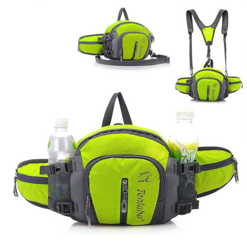 Large Running Bag Outdoor Sport Bicycle Cycling Backpack Shoulder Waist Pack Men Women Hiking Camping Bike Riding Bottle Pack
