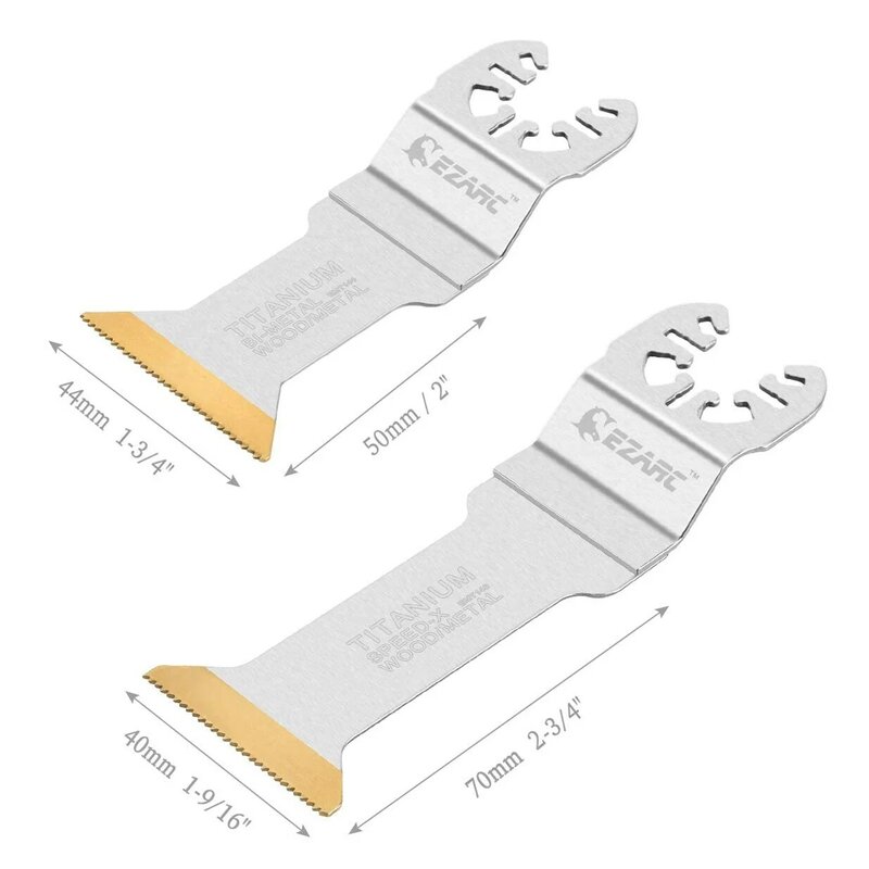 3/6pcs Titanium Oscillating Multitool Blades Extra-Long Power Cut Saw Blades Fast Speed Cutting for Wood,Metal and Hard Material