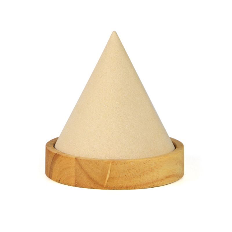 Brazalete de madera con forma de cono, pulsera, tobillera, soporte de exhibición de joyería, anillo, Soporte para reloj