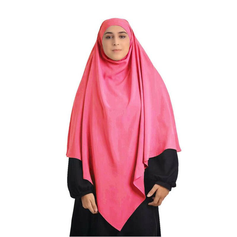 Khimar jedna warstwa zwykłe wysokiej jakości muzułmańskie skromne modowe długi hidżab modlitewne hurtowo islamska odzież Ramadan Eid Niqab hidżaby