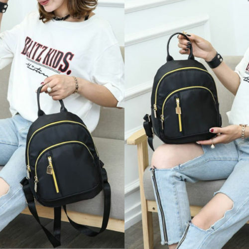 New Waterproof Oxford Backpack Women Girls Casual Black Nylon School Bags High Quality Travel Tote Backpack Shoulder Bag