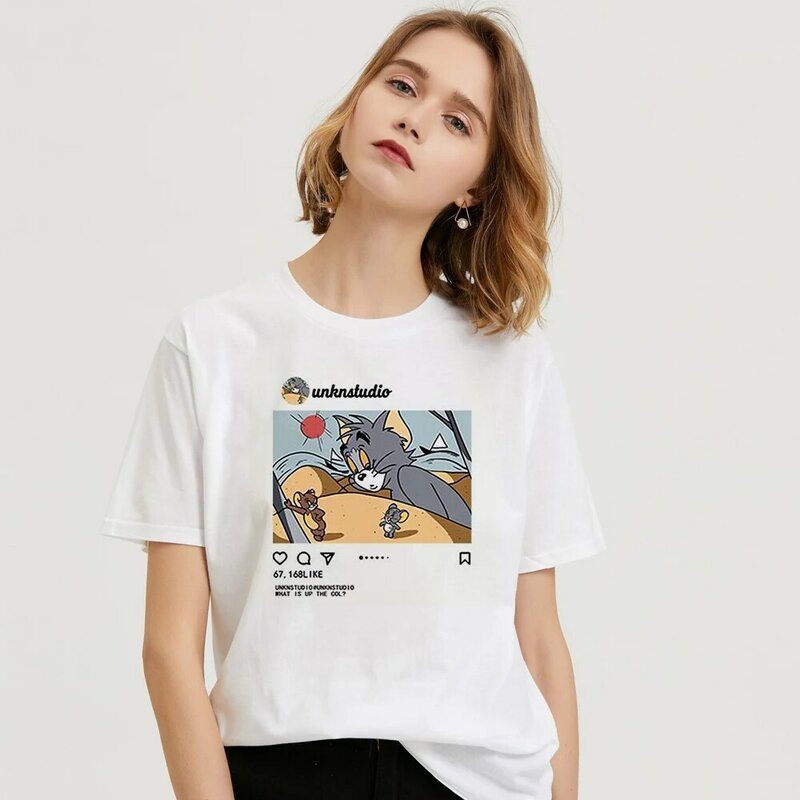 Ragazze T-Shirt da Donna T-Shirt Famiglia con la Mamma Figlia Ciambella Stampa Del Fumetto a maniche corte Coreana Harajuku T-Shirt Per Bambini