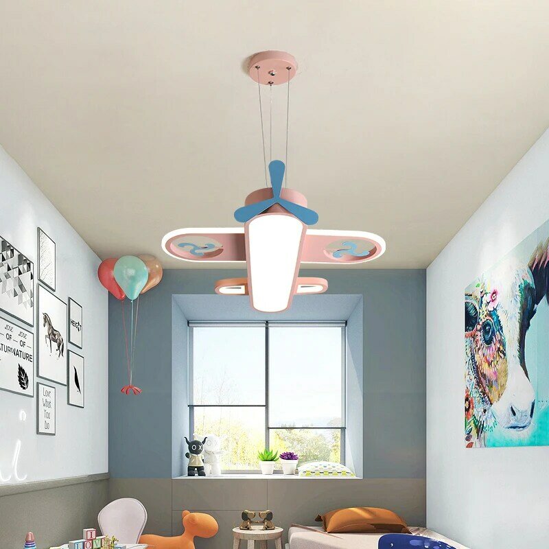 Kinderzimmer licht schlafzimmer einfache moderne aircraft LED licht 48W kreative persönlichkeit cartoon kronleuchter ZY277