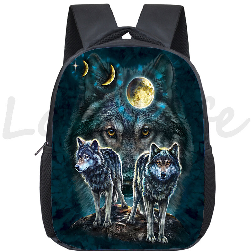 Animais lobo escola mochila crianças sacos do jardim de infância meninas meninos mini bookbags crianças lobo sacos de escola diária