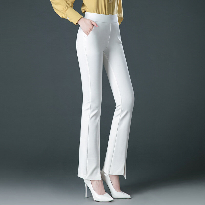 Pantalones informales de algodón para mujer, calzas a la moda de alta calidad, novedad de 2021