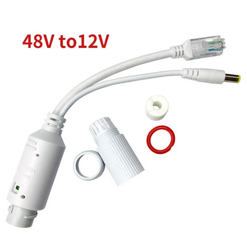 1pcs POE Cable Passive Power Over Ethernet Adapter Cable POE Splitter RJ45 Injector Power Supply Module 12-48v For IP Camea