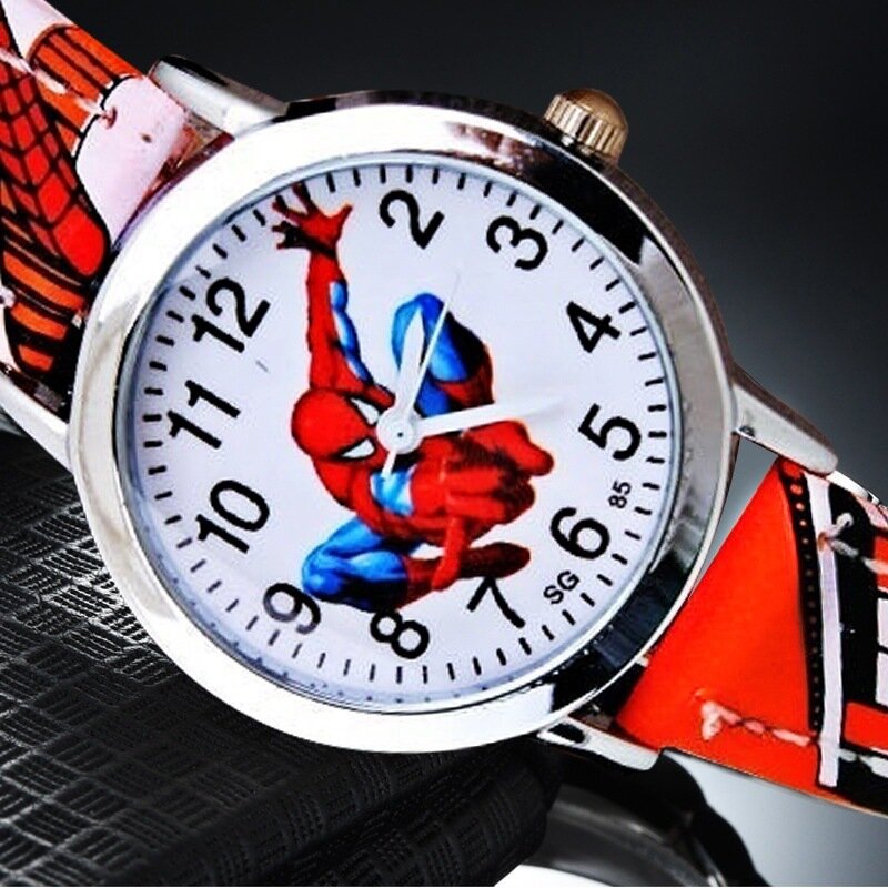 Offre spéciale Spiderman montre enfant hommes étanche montre enfants montres en cuir Quartz montre garçon fille cadeau enfants reloj montre relogio