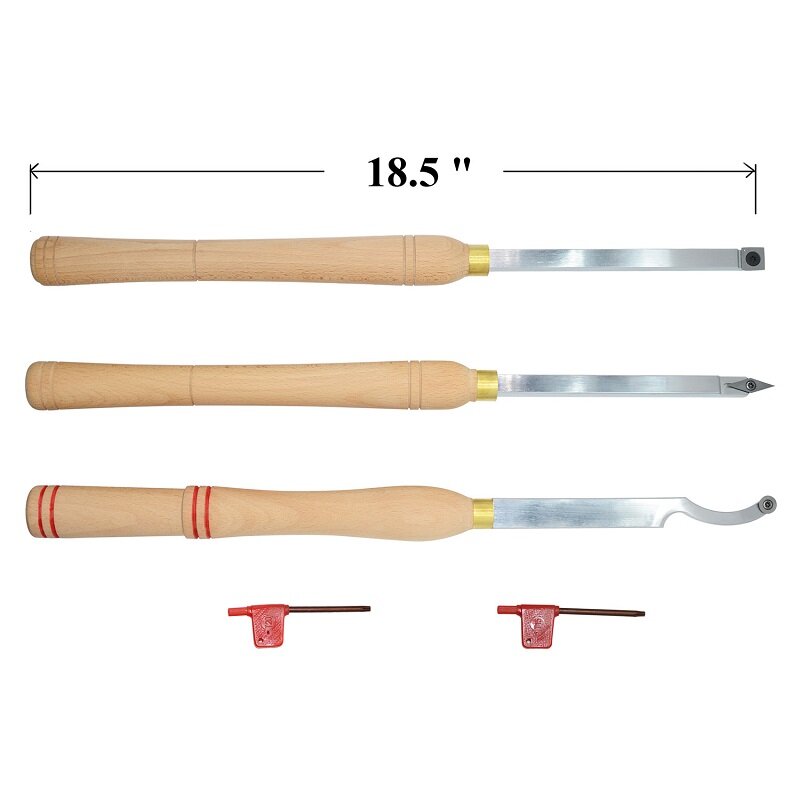 3 szt. Z końcówką węglikową wkładki tokarskie zestaw noży do narzędzie tokarskie zamiennik, nadające się do narzędzia Asieg AT03 zestaw narzędzi do toczenia drewna