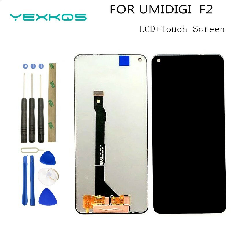 6.53 "Voor Umidigi F2 Lcd-scherm + Touch Screen Sensor Vergadering 100% Getest Voor Umidigi F2 Fhd + Volledige screen Vervanging + Gereedschap