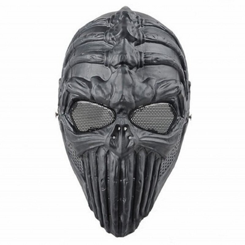 DC07 colonna vertebrale Tingler teschio militare nero tattico pieno viso protettivo Airsoft maschera Paintball CS Wargame Halloween Party