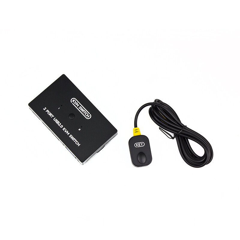 2 Port KVM Switch VGA Laptop Host Sharing USB Printer Keyboard Mouse Monitor 2 in 1 out sharer