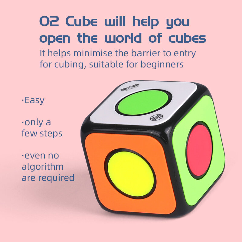Qytoys o2 1x1x1 cubo mágico spinner quebra-cabeça velocidade cubo mão spinner cubos antistress brinquedos