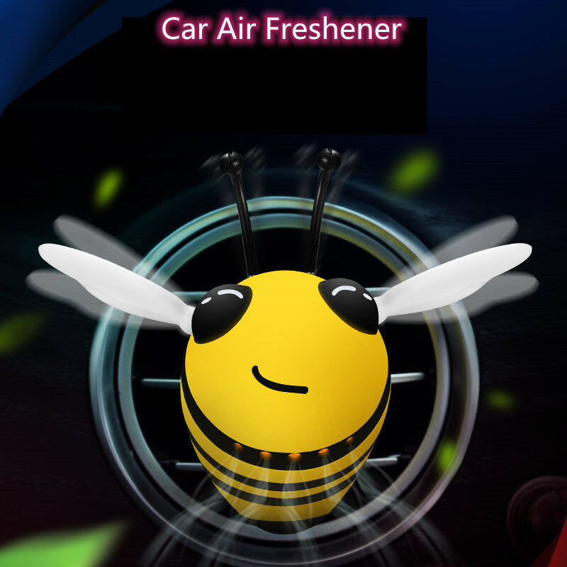 Cute Little Bee Auto Perfume Difusor, Ambientador de carro, Clipe de ventilação, Estilo Dos Desenhos Animados, Decoração Parfum, Acessórios Interior