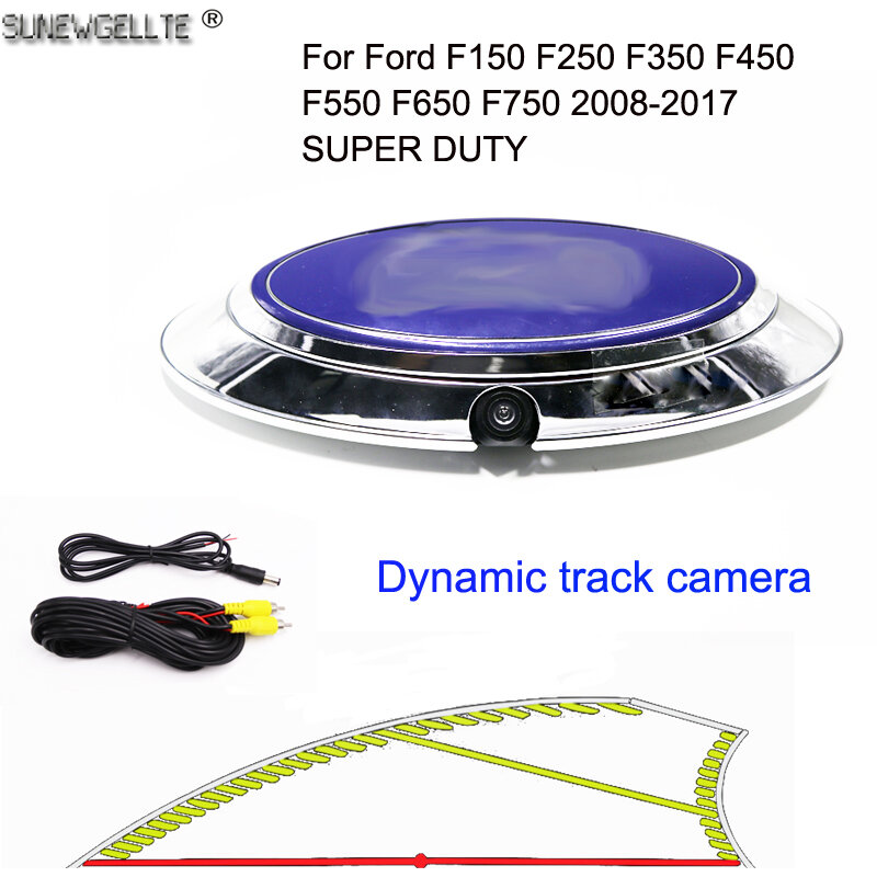 CCD Car Rear view Camera for Ford F150 F250 F350 F450 F550 F650 F750 2008-2017 SUPER DUTY rear logo backup Camera Dynamic track