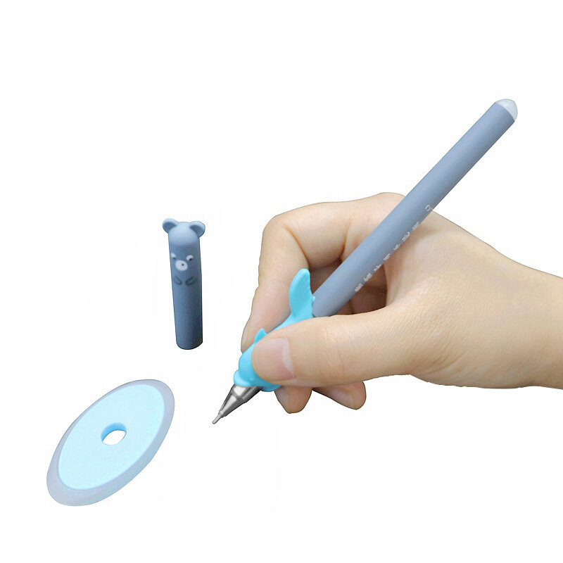 56 sztuk/zestaw słodkie zwierzaki długopisy żelowe 0.5mm Refill Rod magiczne wymazywanie długopisy szkolne kawaii zmywalny uchwyt pisanie piśmienne