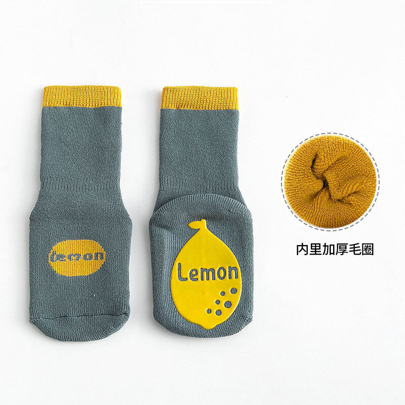 ทารกเด็กหนา KAOS Kaki Anti Selip ยาว Pear Lemon ฤดูหนาว Slip Hoops เด็กวัยหัดเดินถุงเท้าเด็กและหญิง