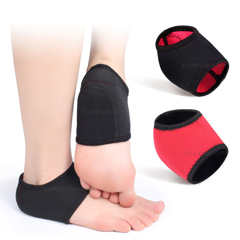 Fasciite plantaire chaussettes de talon tissu élastique Anti-fissure pour Achilles tendinites callosités éperons fissures pieds soulagement de la douleur coussinets de talon