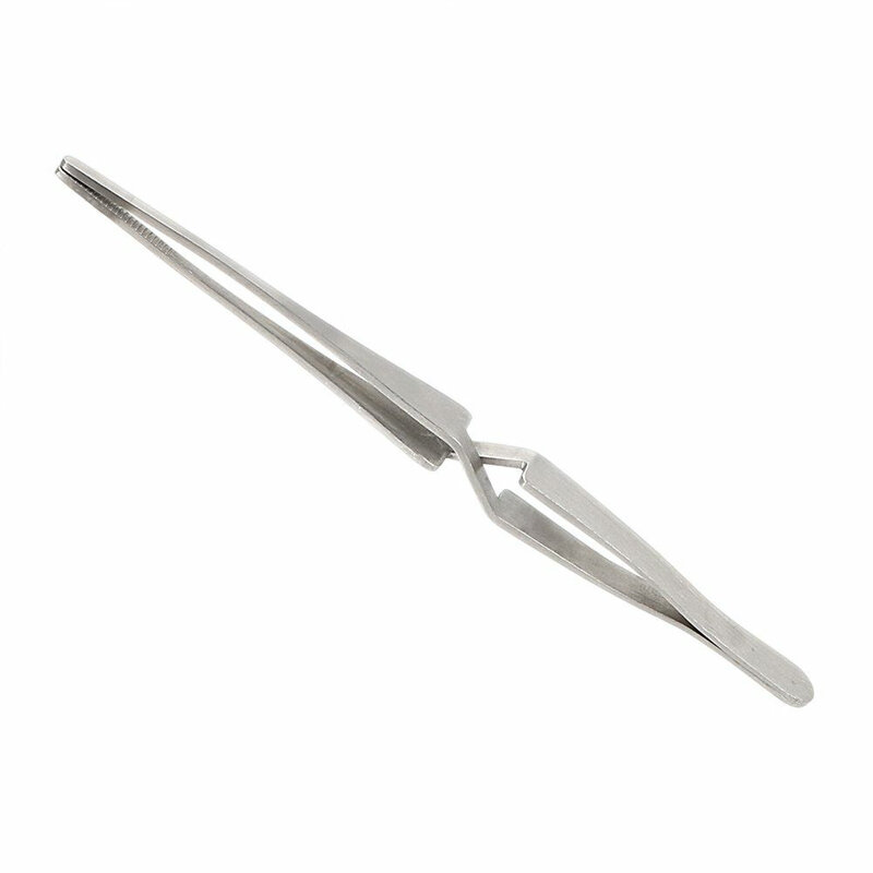 Cross Lock Stainless Steel Reverse Action Curved Straight Tweezer Acrylic Nail Shaping Tweezers Maintenance  Hand Tools